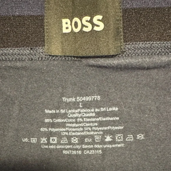 Boss Men's Boxer Briefs - dark blue, red, and brown - Picture 8 of 9